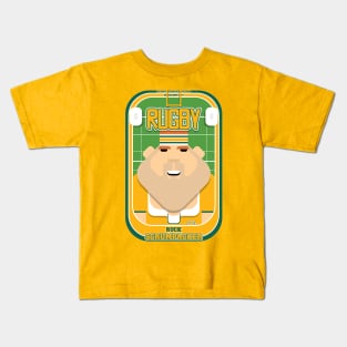 Rugby Gold and Green - Ruck Scrumpacker - Josh version Kids T-Shirt